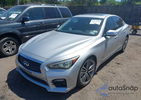 2014 Infiniti Q50 Sport из США, поврежденный, VIN JN1BV7AR7EM697122